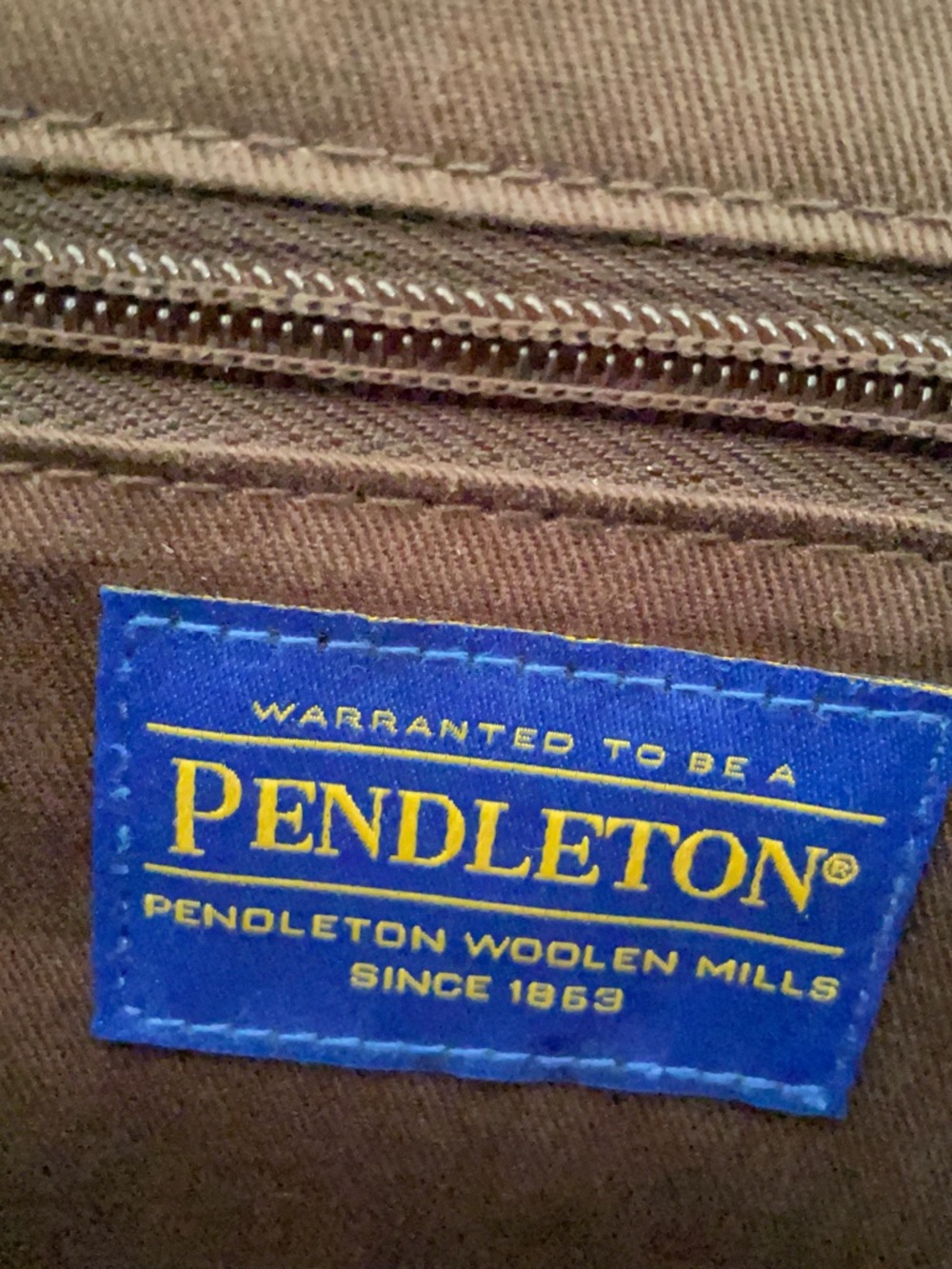 Pendleton Leather and Wool Messenger Bag - Picture 5 of 6